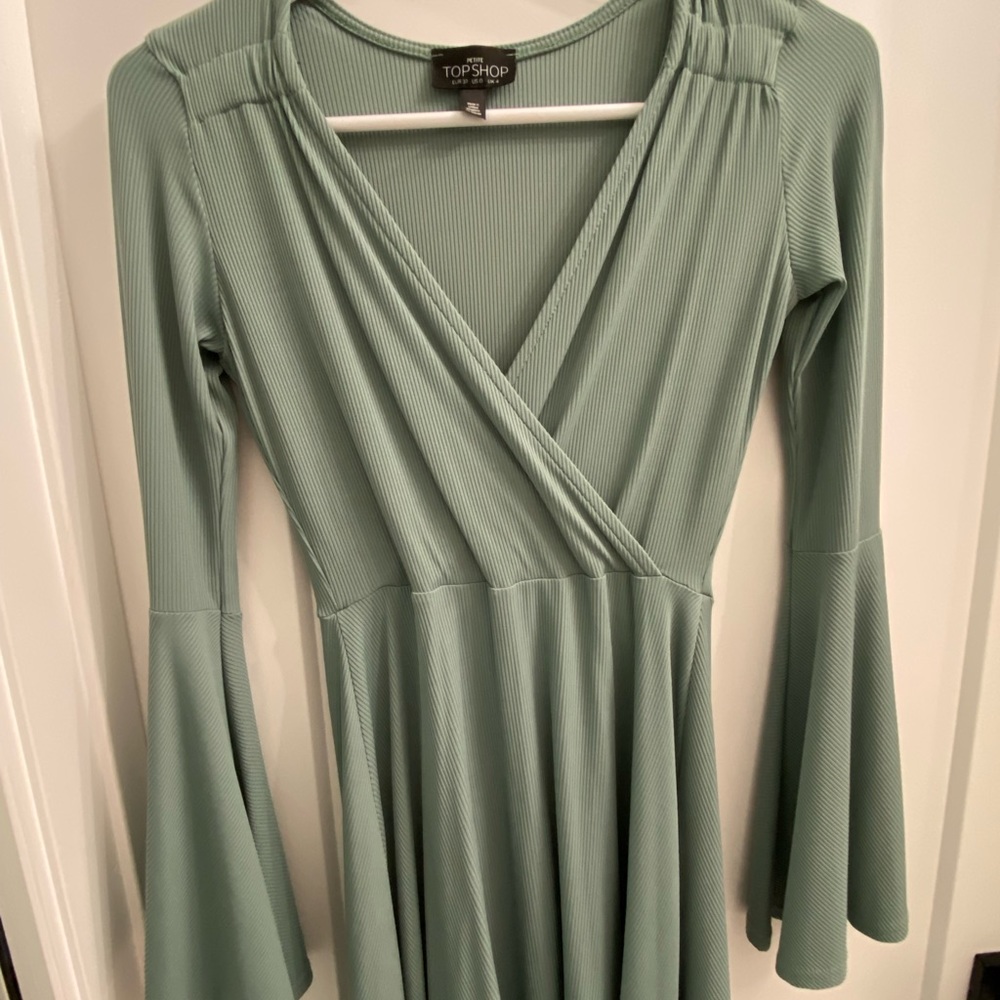Topshop Long Sleeve Dress (Mid-Length)